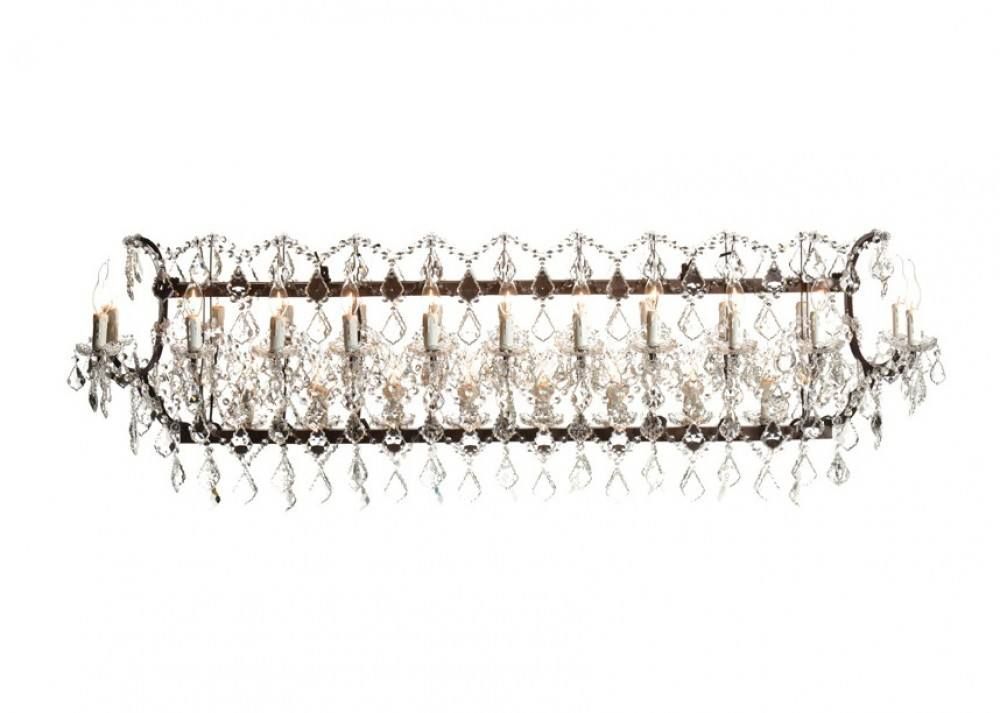 HALO  CRYSTAL RECT CHANDELIER - LARGE